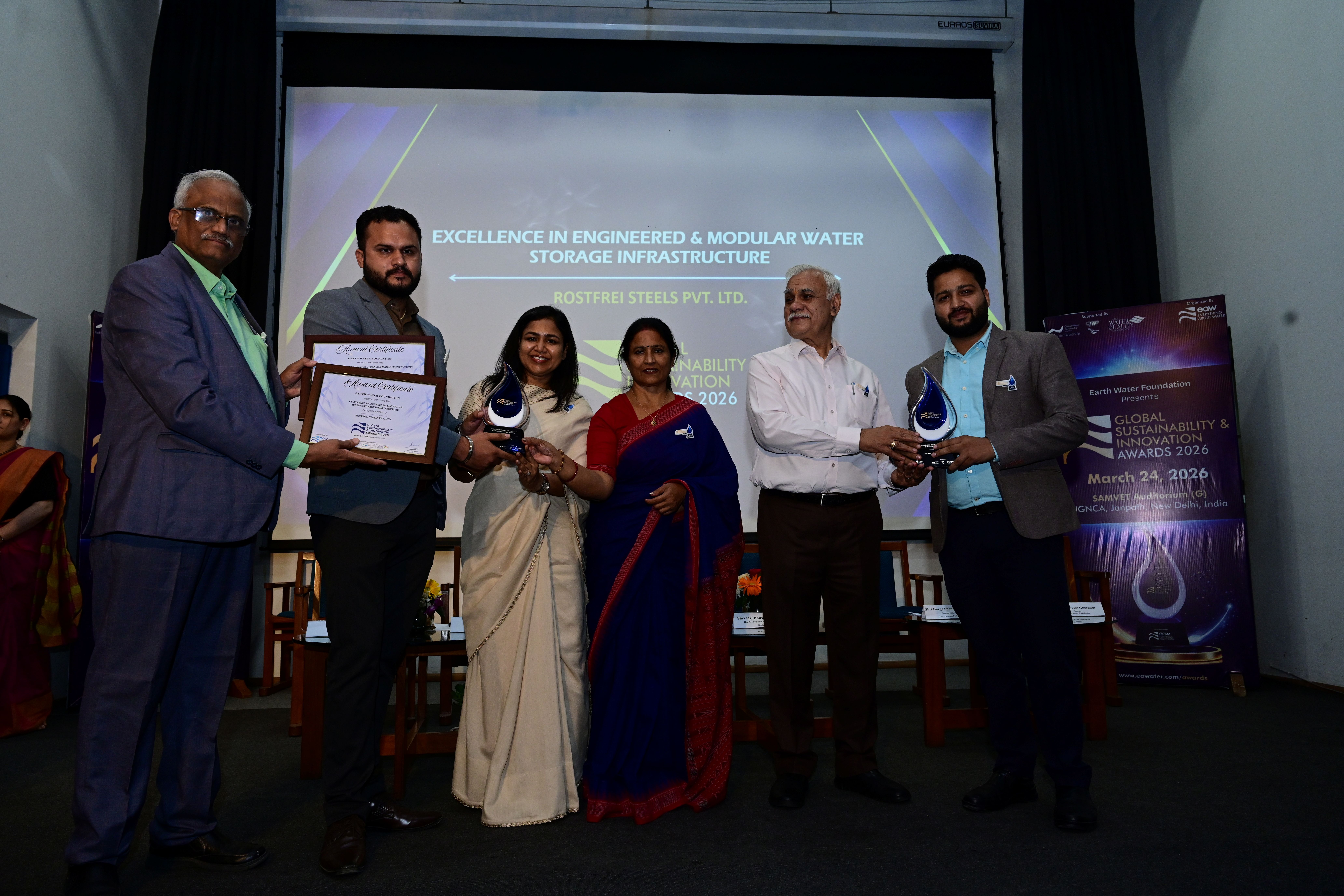 Rostfrei Steels Pvt. Ltd., EXCELLENCE IN ENGINEERED & MODULAR WATER STORAGE INFRASTRUCTURE &  EXCELLENCE IN SMART WATER STORAGE & MANAGEMENT SYSTEMS